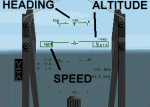 Heading Altitude and Speed can be seen on the HUD