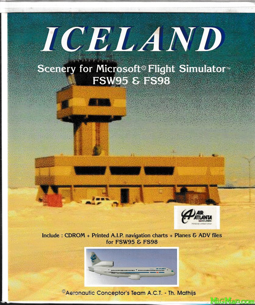Iceland Scenery for Microsoft Flight Simulator FSW95 or FS98