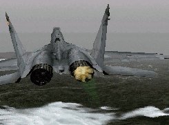 MiG-29 Fulcrum (Novalogic): Fausto Romeo Review, 1998 | 	With proper application of rudder and stick, you can virtually "slide" around a wingtip.
