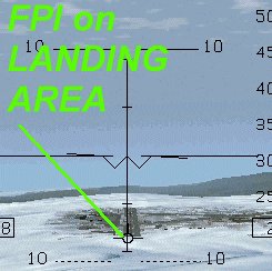 MiG-29 Fulcrum (Novalogic):  } Place the Flight Path Indicator on the landing area