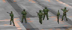 Two dimensional bit-map soldiers, but soldiers none-the-less